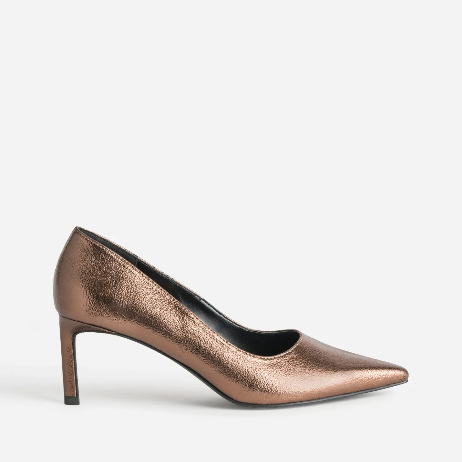 Escarpin bronze métallisé