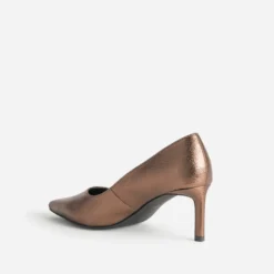 Escarpin bronze métallisé