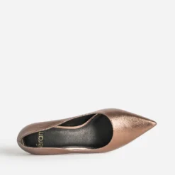 Escarpin bronze métallisé