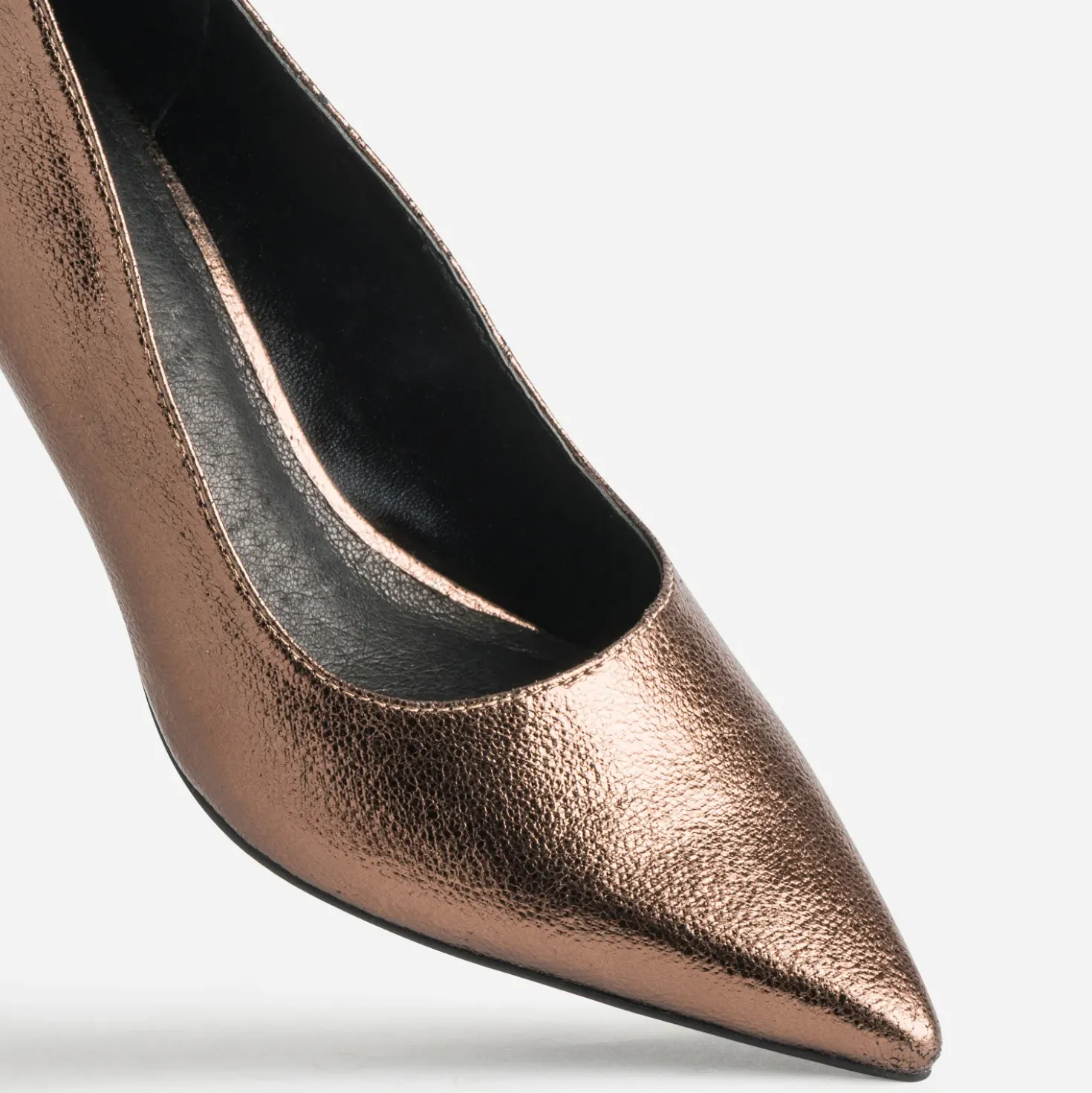 Escarpin bronze métallisé