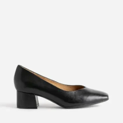 Escarpin CAPRICE noir cuir à talon