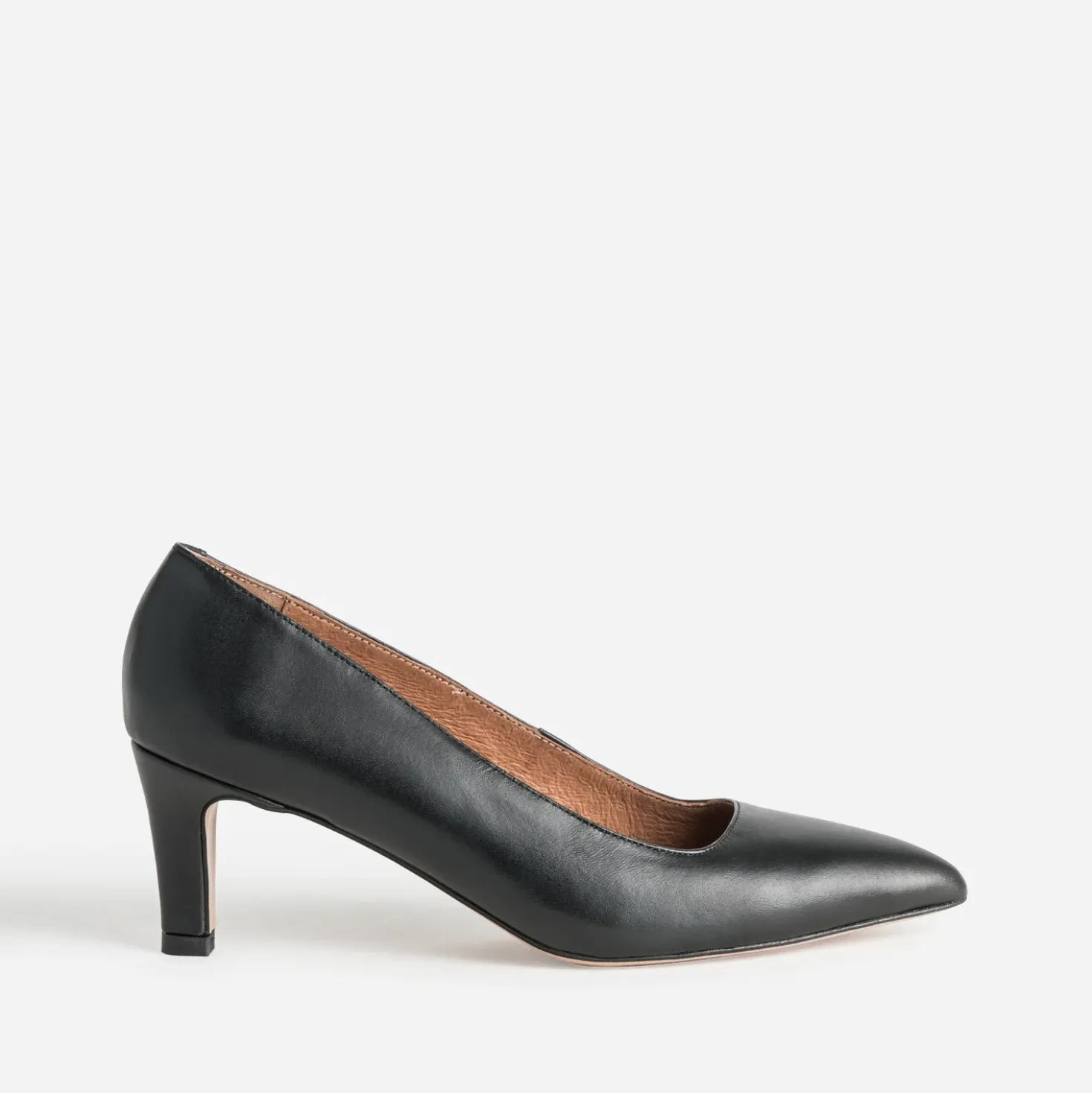 Escarpin noir cuir