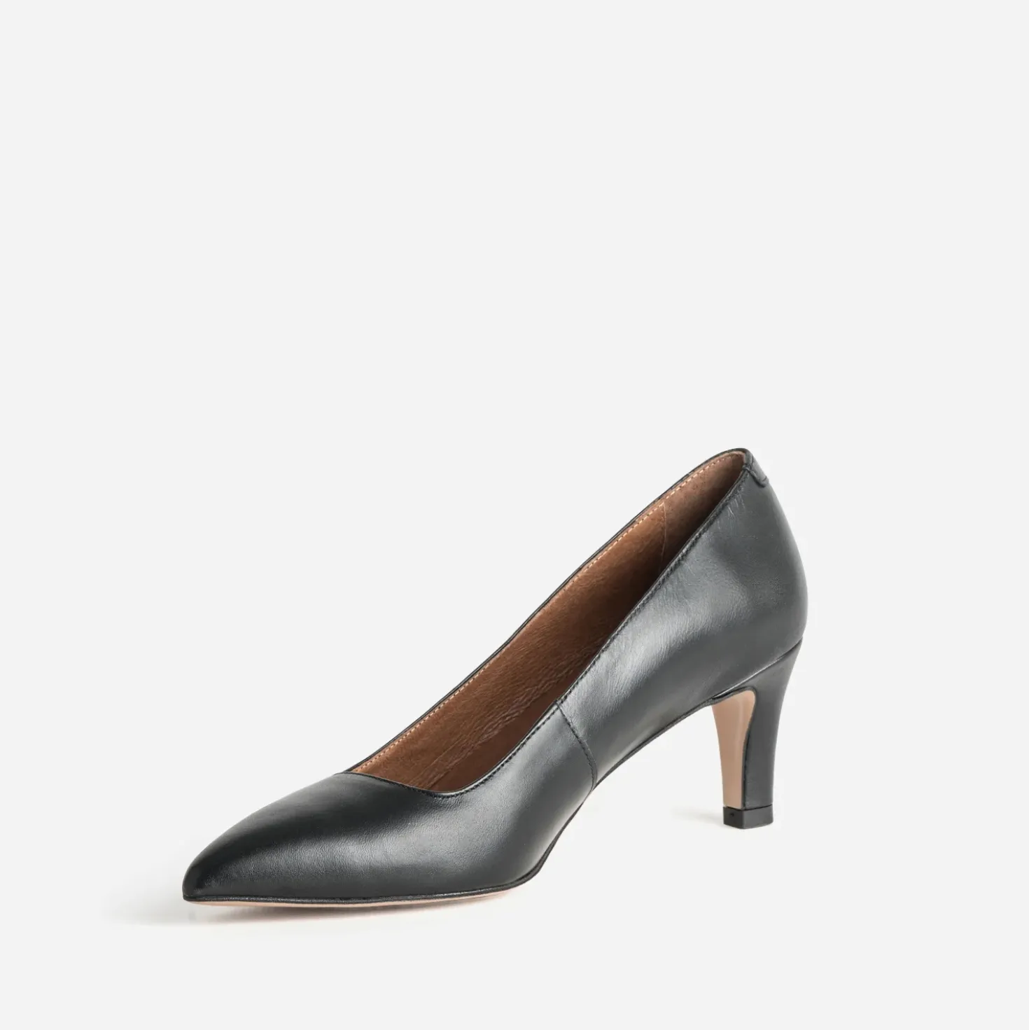 Escarpin noir cuir