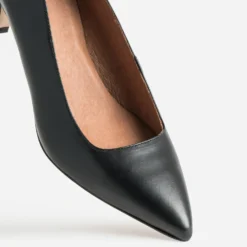 Escarpin noir cuir