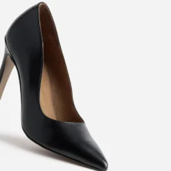 Escarpin noir cuir