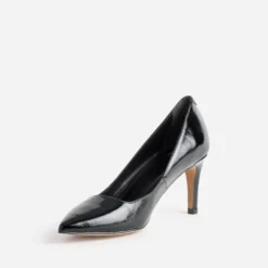 Escarpin noir cuir glacé