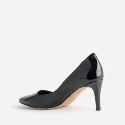 Escarpin noir cuir glacé