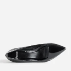Escarpin noir cuir glacé