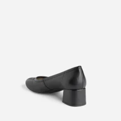 Escarpin noir en cuir