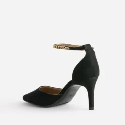 Escarpin TEXTO noir à bride-bijou cheville