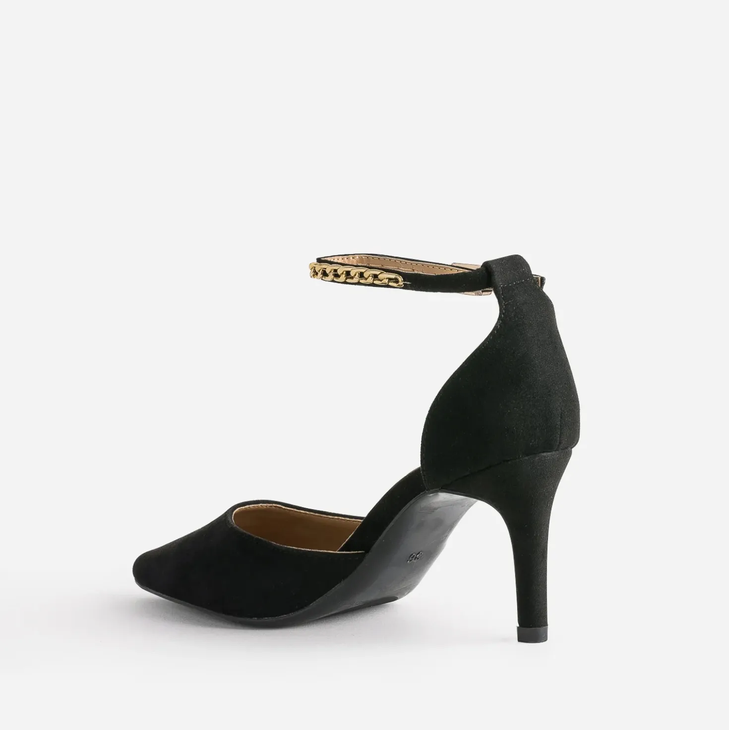 Escarpin TEXTO noir à bride-bijou cheville