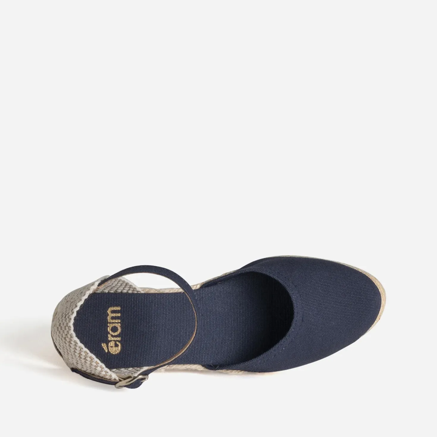 Espadrille compensée marine toile