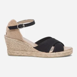 Espadrille compensée noire