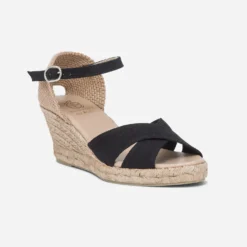 Espadrille compensée noire