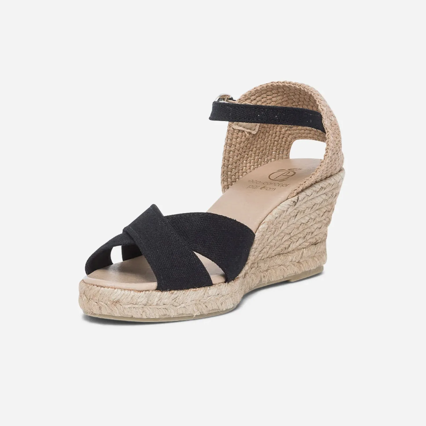 Espadrille compensée noire