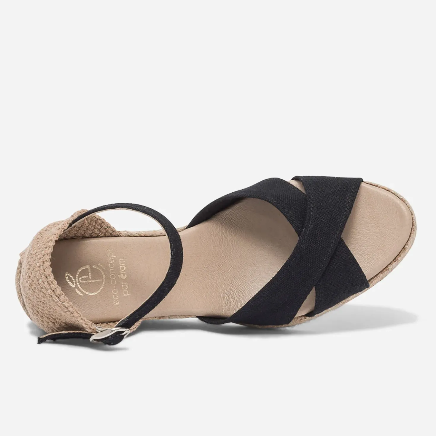 Espadrille compensée noire