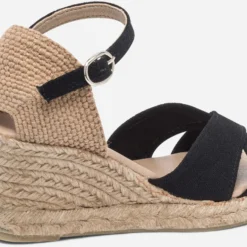 Espadrille compensée noire