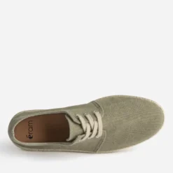 Espadrille kaki en toile à lacet éco-conçu