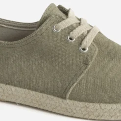 Espadrille kaki en toile à lacet éco-conçu