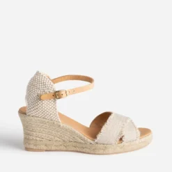 Espadrilles compensée toile écrue