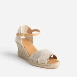 Espadrilles compensée toile écrue