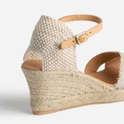 Espadrilles compensée toile écrue