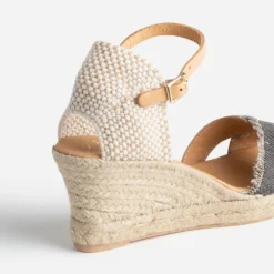 Espadrilles compensée toile denim