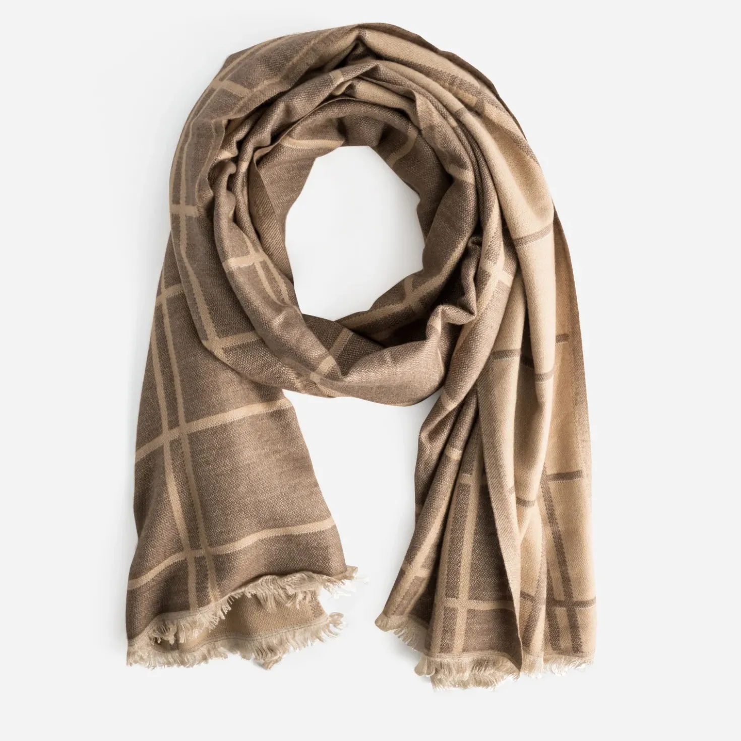 Etole marron motif carreaux