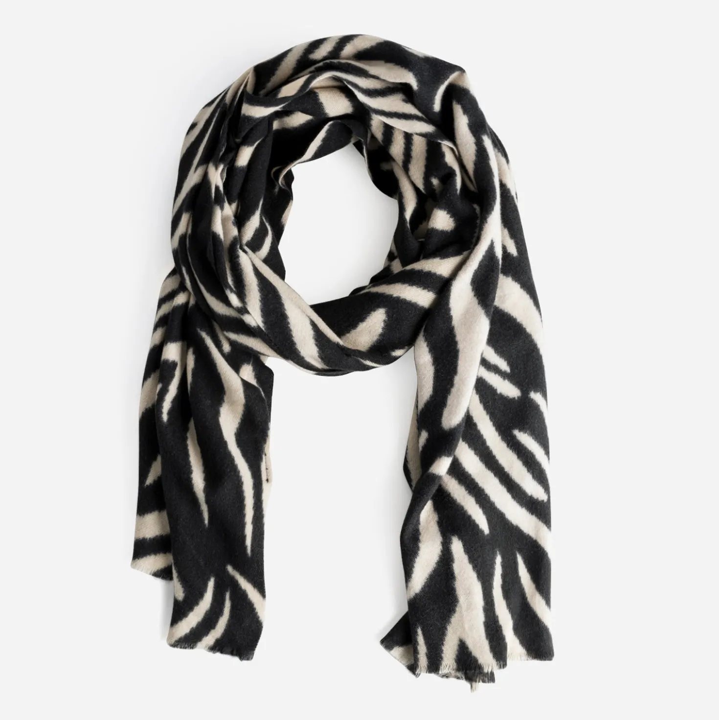 Etole TEXTO noire motif zèbre beige