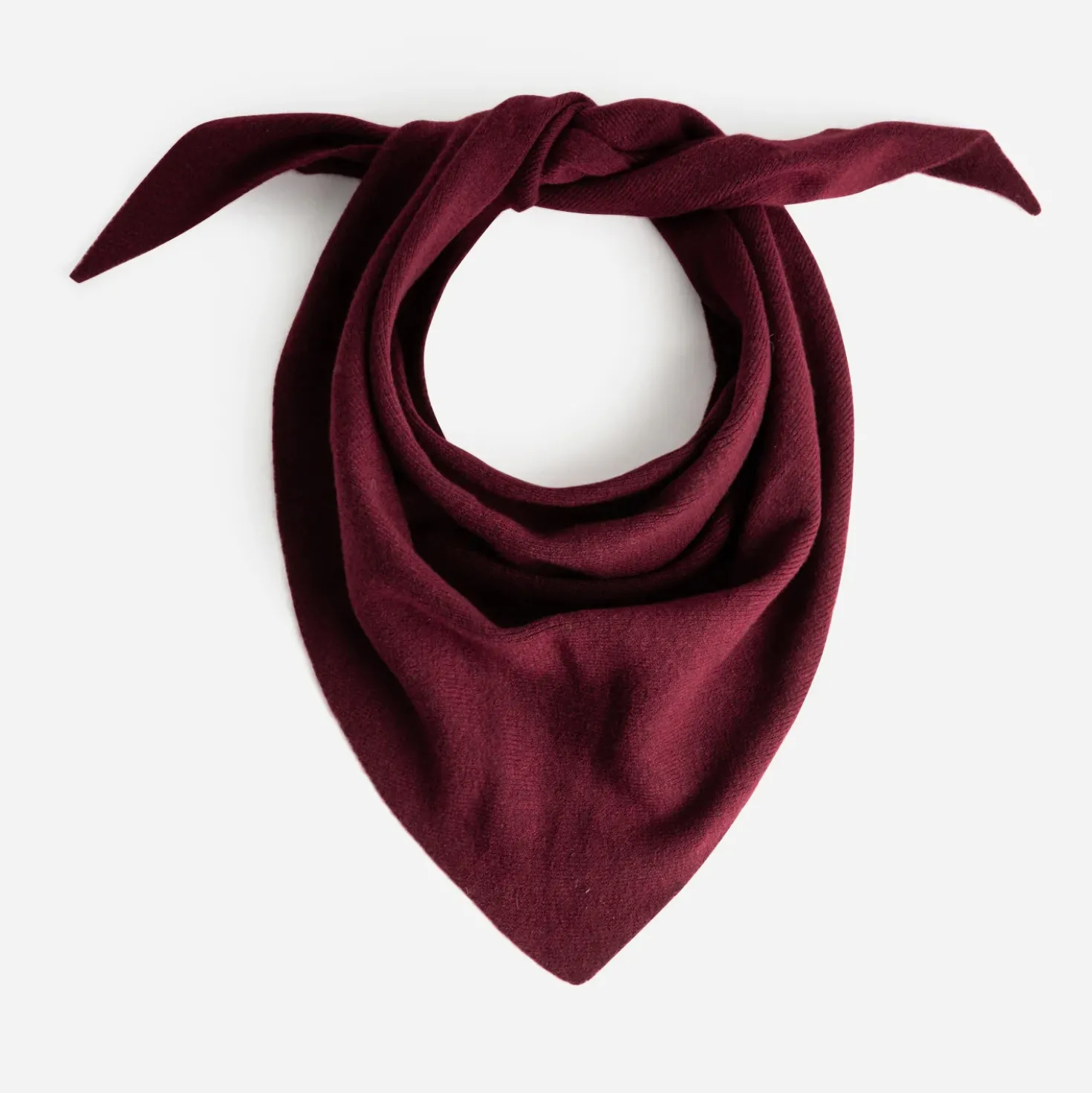 Foulard bordeaux tricot