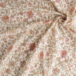 Foulard écru imprimé floral