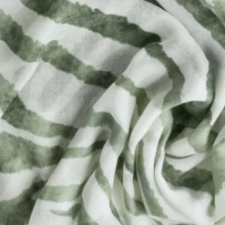 Foulard écru motif zèbre kaki