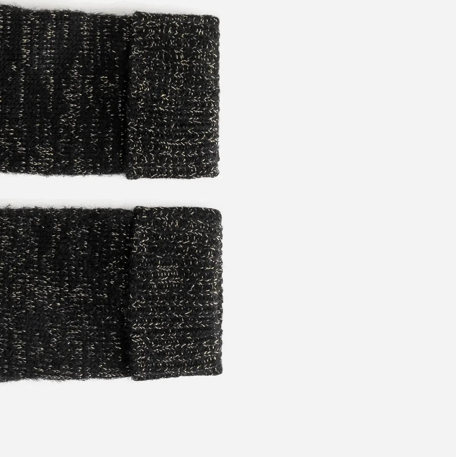 Gants noirs en tricot lurex