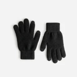 Gants noirs tricot
