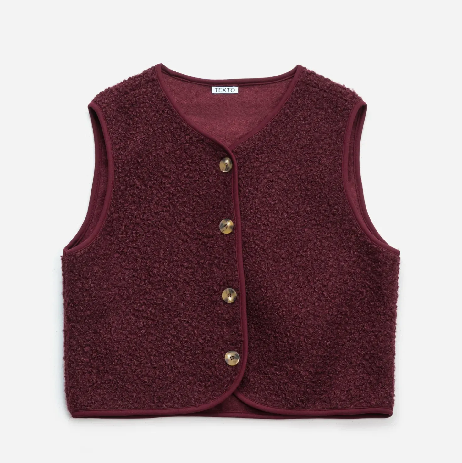 Gilet TEXTO bordeaux sans manches