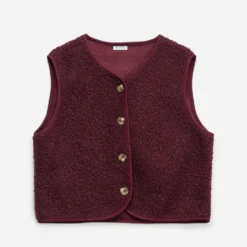 Gilet TEXTO bordeaux sans manches