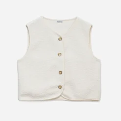 Gilet TEXTO écru sans manches