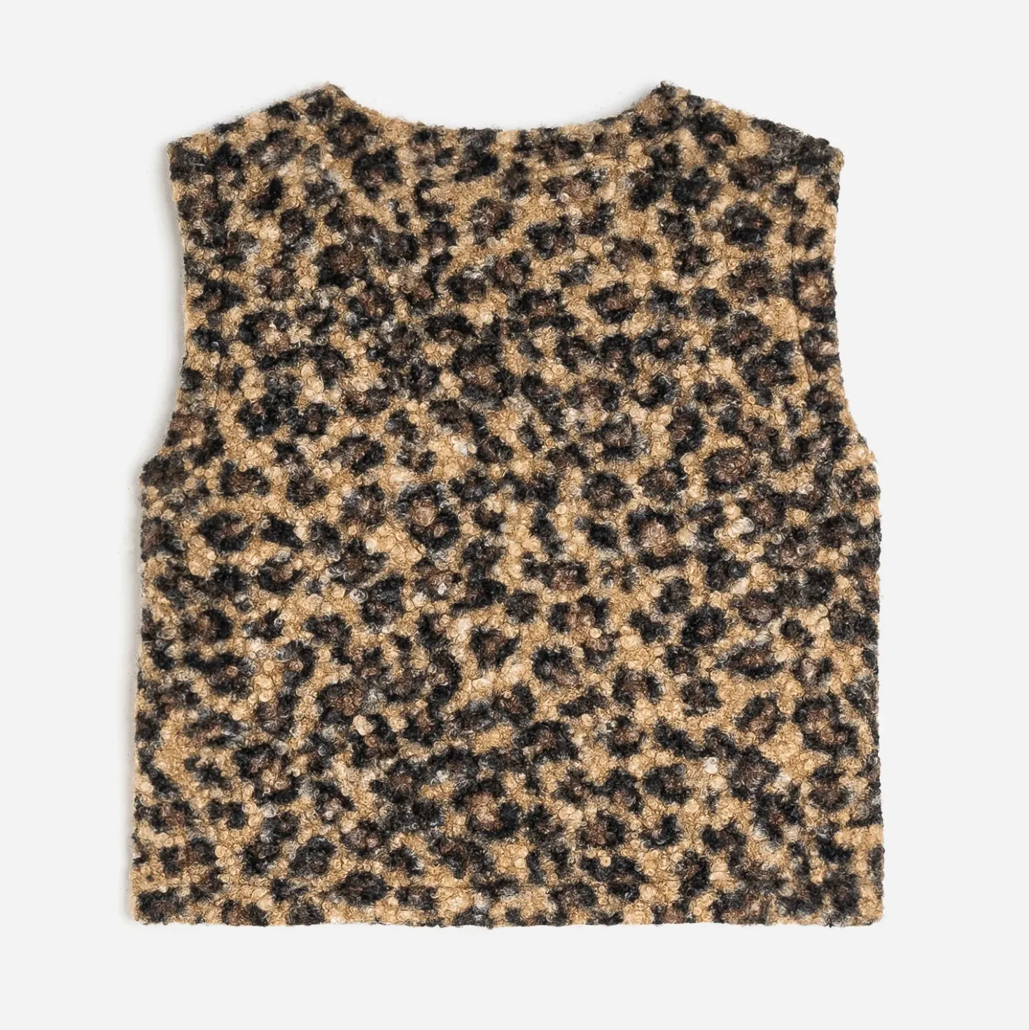Gilet TEXTO marron à motif léopard