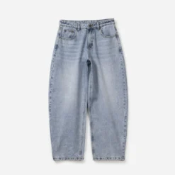 Jean barrel TEXTO bleu