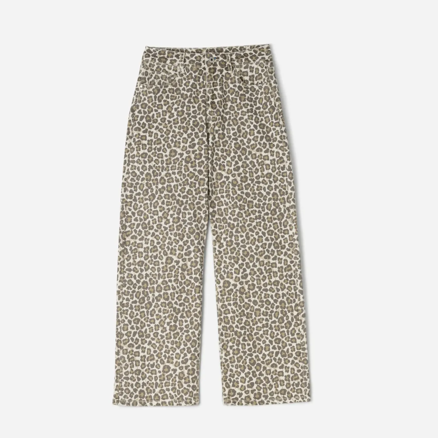 Jean TEXTO beige à imprimé léopard