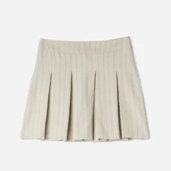 Jupe de tailleur TEXTO beige rayures tennis