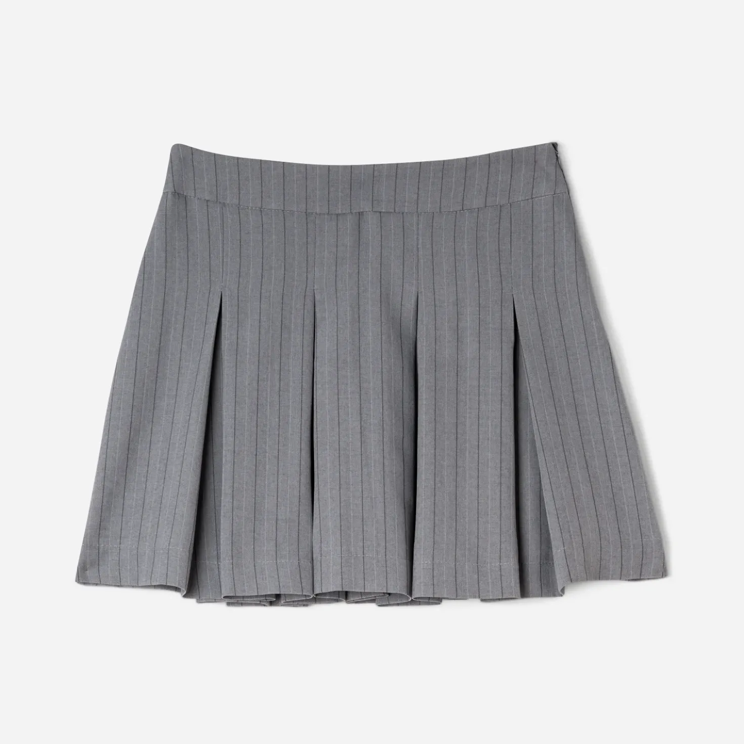 Jupe de tailleur TEXTO grise rayures tennis