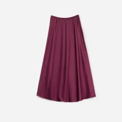 Jupe longue TEXTO bordeaux satinée