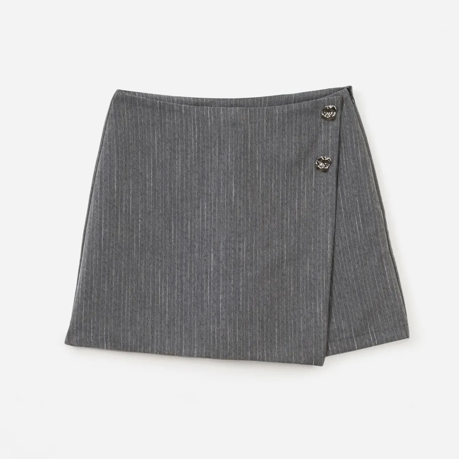 Jupe-short TEXTO grise à rayures tennis