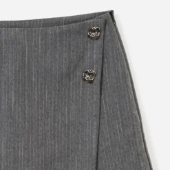 Jupe-short TEXTO grise à rayures tennis
