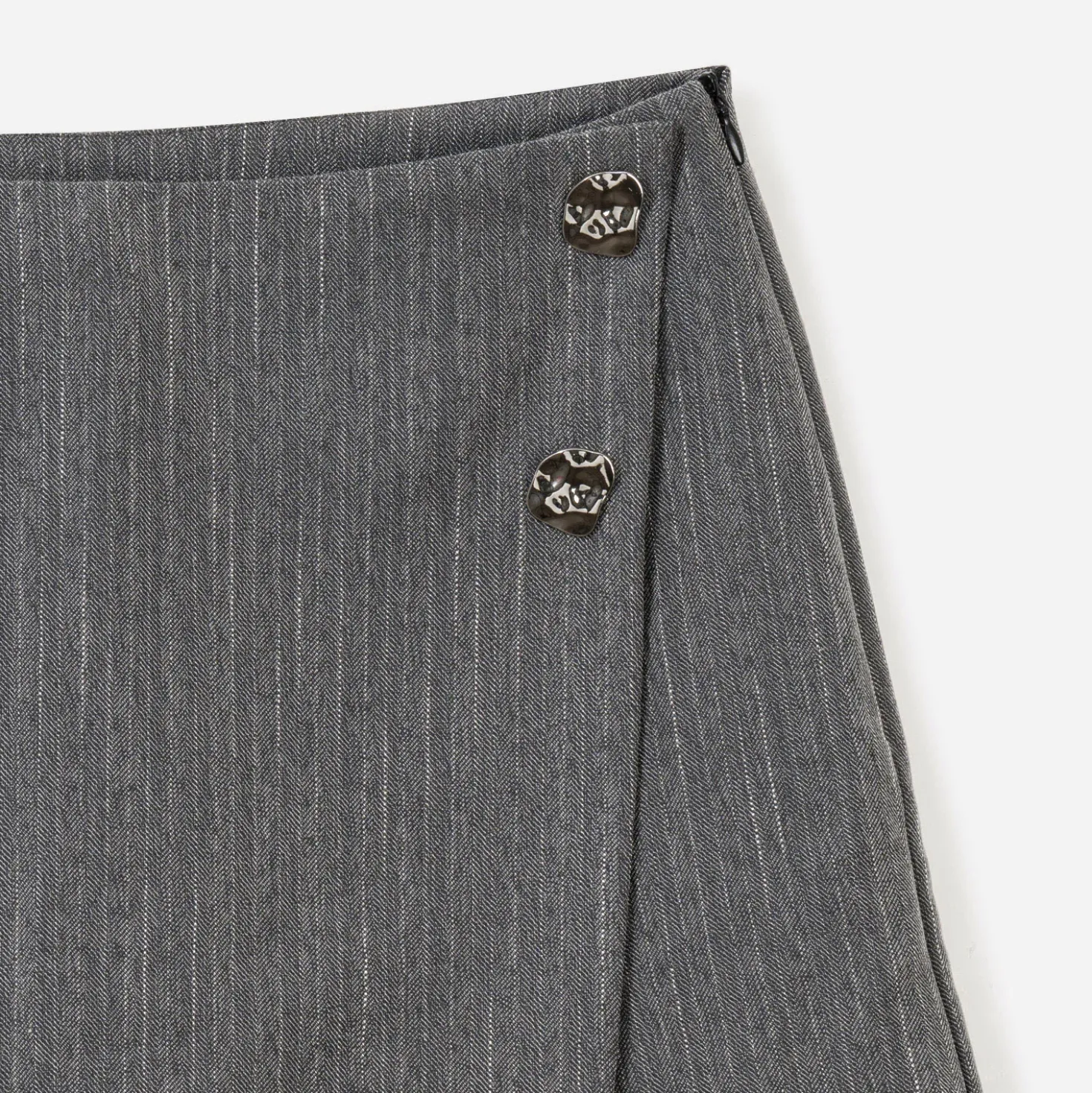 Jupe-short TEXTO grise à rayures tennis
