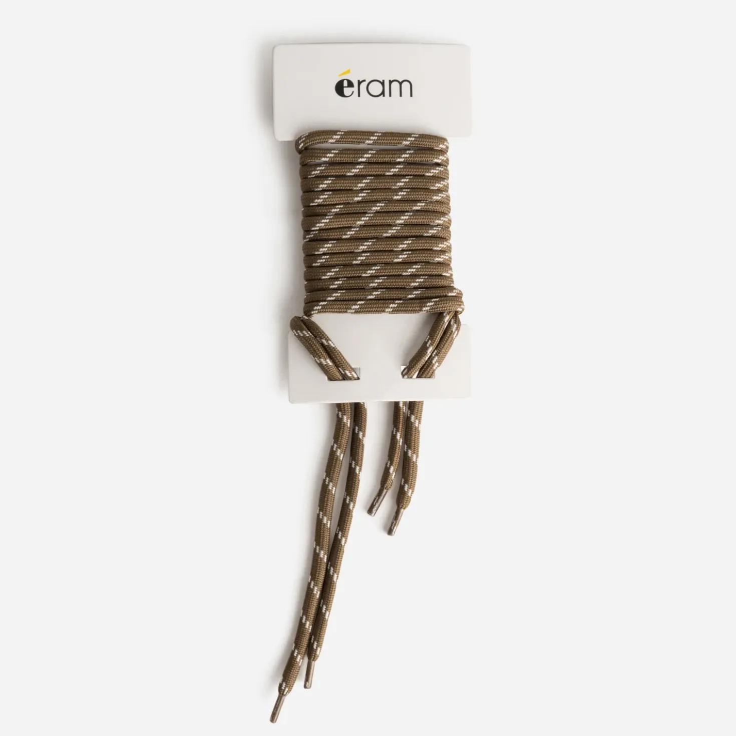 Lacets kaki ronds façon cordons