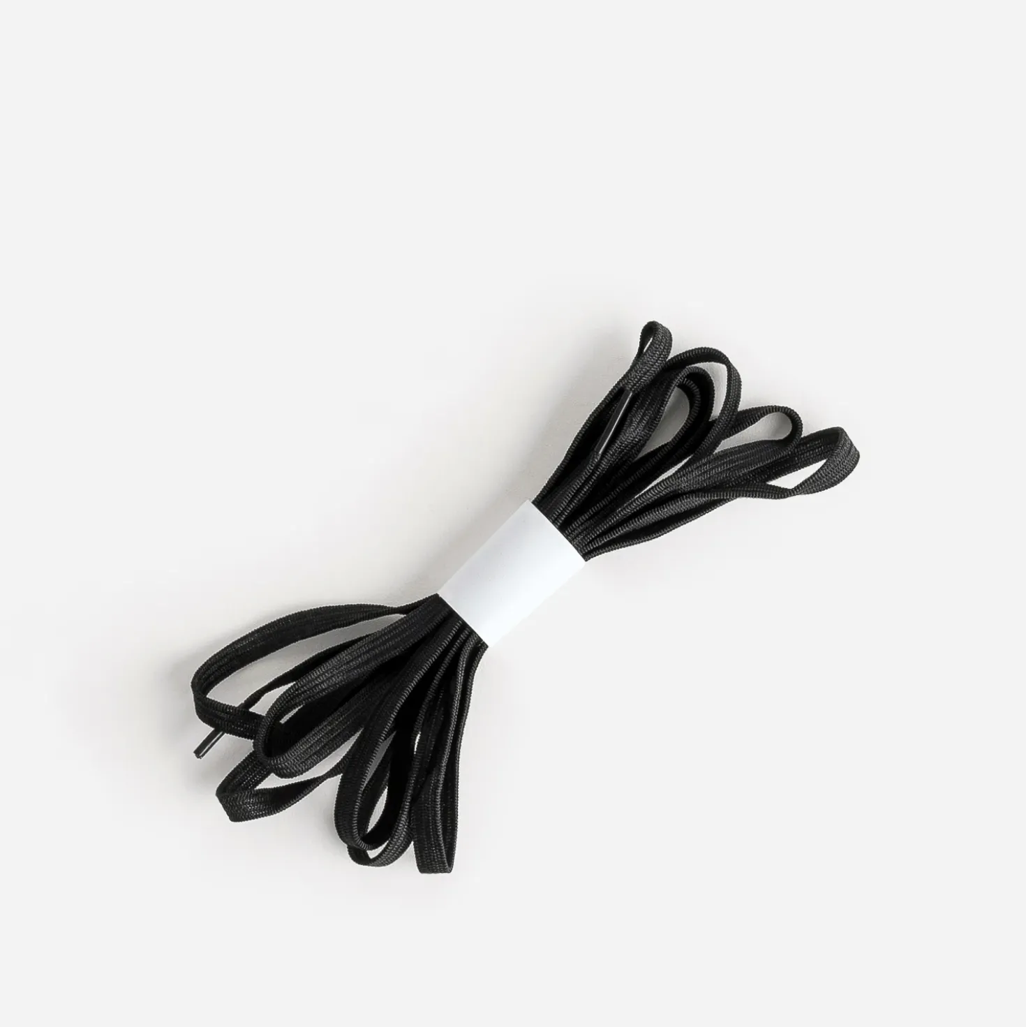 Lacets noirs plats élastiqués