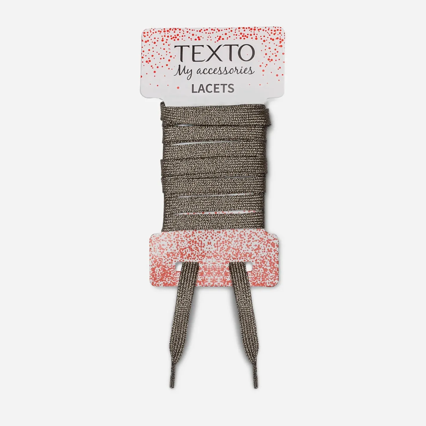 Lacets TEXTO irisés dorés