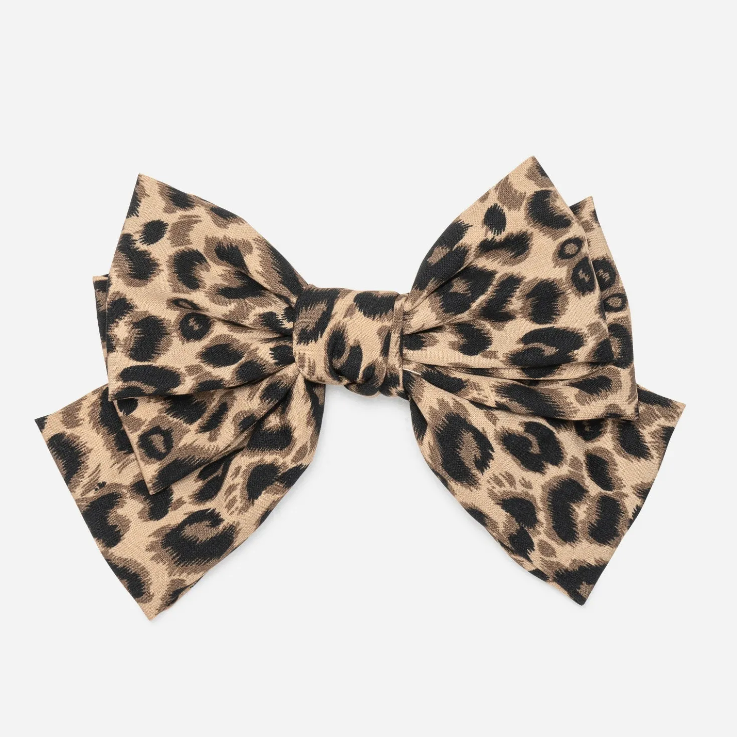 Maxi nœud TEXTO beige motif léopard